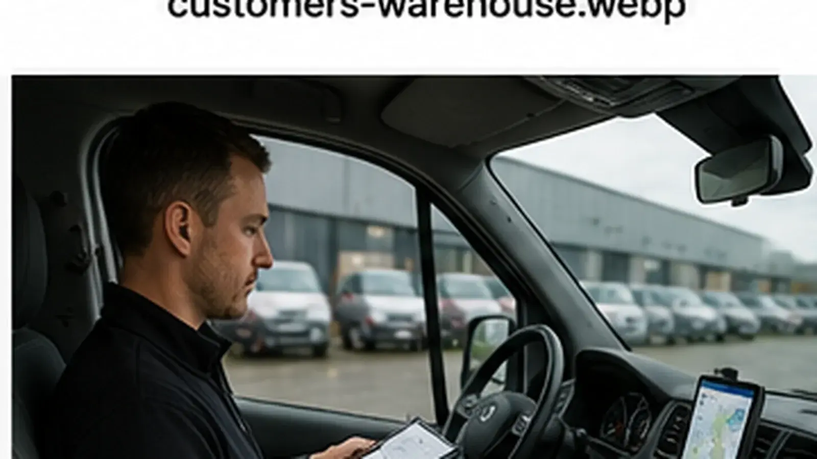 Driver workspace showing assigned jobs, vehicle context and route progress updates